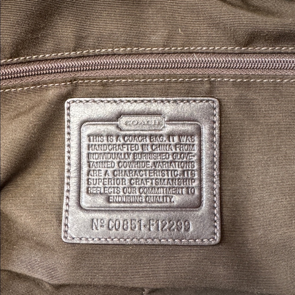 Coach SoHo Burnished Glove-Tanned Hobo Bag Style F12299 Camel Tan 2008 - Picture 14 of 15